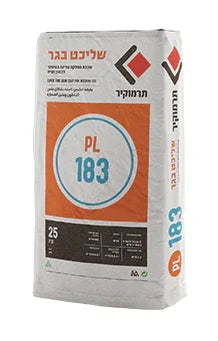 שליכט בגר PL 183 תרמוקיר – שקי 25 ק"ג של שכבת החלקה לבנה דקה ומיוחדת להחלקת קירות בטון וטיח, מתאימה לשימוש פנימי, עם תערובת מוכנה להוספת מים בלבד