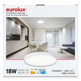 פאנל תאורה עגול צמוד תקרה Eurolux סדרת ארנה 18W