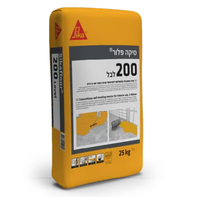 סיקפלור 200 לבל Sika – מדה מתפלסת לפילוס והחלקת משטחי בטון פנימי וחיצוני