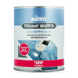 חומר איטום לגגות Fillcoat יעקבי – פחית אפורה עם תווית כחולה-אדומה, מתאים לאיטום מיידי של דליפות מים, גם בגשם ועל גגות רטובים