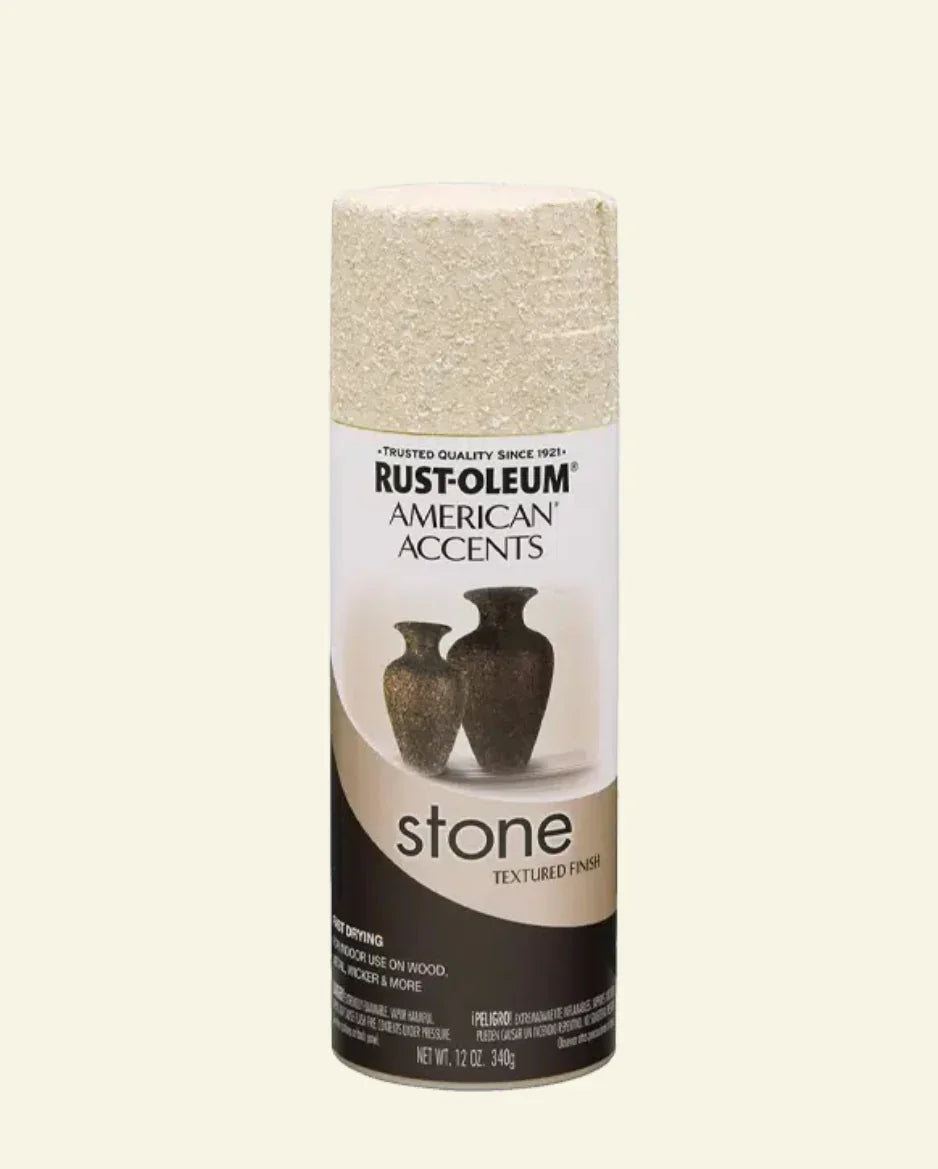 ספריי צבע Rust-Oleum לאפקט אבן עם מראה טבעי ועמיד – תרסיס מקצועי ליצירת מרקם אבן אותנטי על עץ, מתכת, קרמיקה ושטחים פנימיים וחיצוניים.