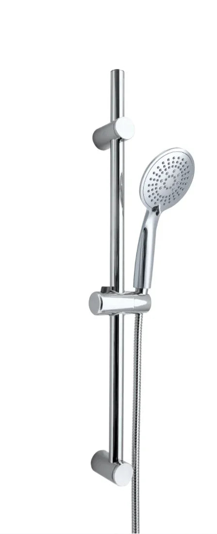 מוט מקלחת דולפין כרום מבית חמת עם ראש מתכוונן ו-5 מצבי זרימה