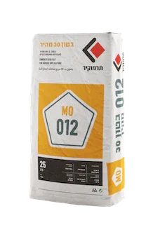 בטון מוכן תרמוקיר MO 012 – שק 25 ק"ג של תערובת בטון איכותית המתייבשת במהירות, מוכנה לשימוש עם הוספת מים בלבד, אידיאלית ליציקות מהירות בעבודות בנייה פנימיות וחיצוניות.