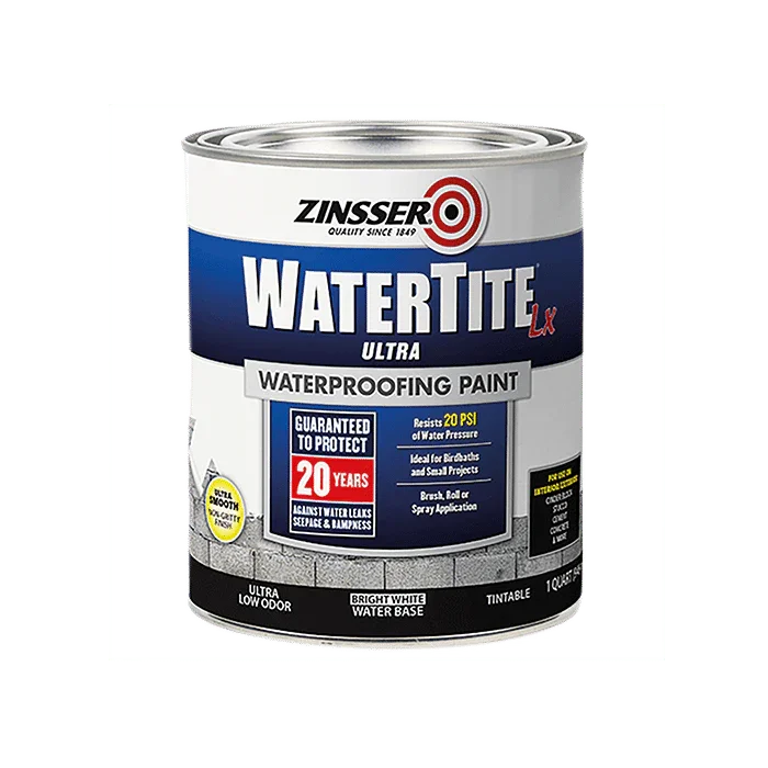 WATERTITE חומר איטום נגד רטיבות לקירות – מיכל צבע עמיד למים של Zinsser לשימוש פנימי וחיצוני, לאיטום קירות לחים ויבשים, מונע עובש ורטיבות