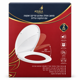 מושב אסלה UF טריקה שקטה התקנה עילית Ultra plus AQUILA PREMIUM