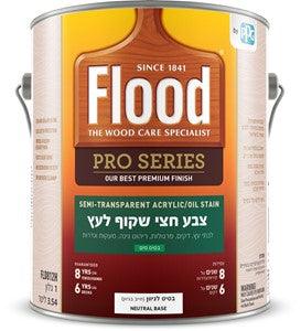 צבע חצי שקוף לעץ Flood עם שילוב שמן חודרני וגימור אקרילי, להגנה ותחזוקה של עץ חיצוני במראה טבעי ועמידות גבוהה נגד שמש, לחות וטחב