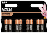 סוללות AA דורסל פלוס פאוור 50% (מארז 8 יח')