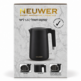 רנדור של אריזת קומקום חשמלי שחור 1.5 ליטר NEUWER (תמונה להמחשה)