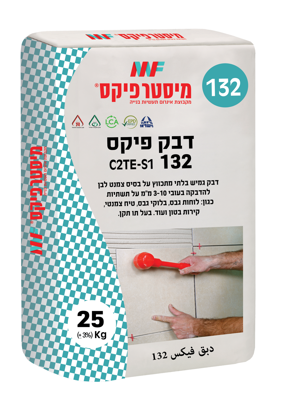 דבק קרמיקה פיקס 132 מיסטר פיקס לבן