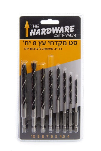 סט מקדחי עץ 8 יח'