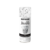 ספריי צבע אפקט שיש Rust-Oleum Marble 290 גרם בגוון שחור או לבן ליצירת מראה עורקי שיש דקורטיבי על משטחים פנימיים