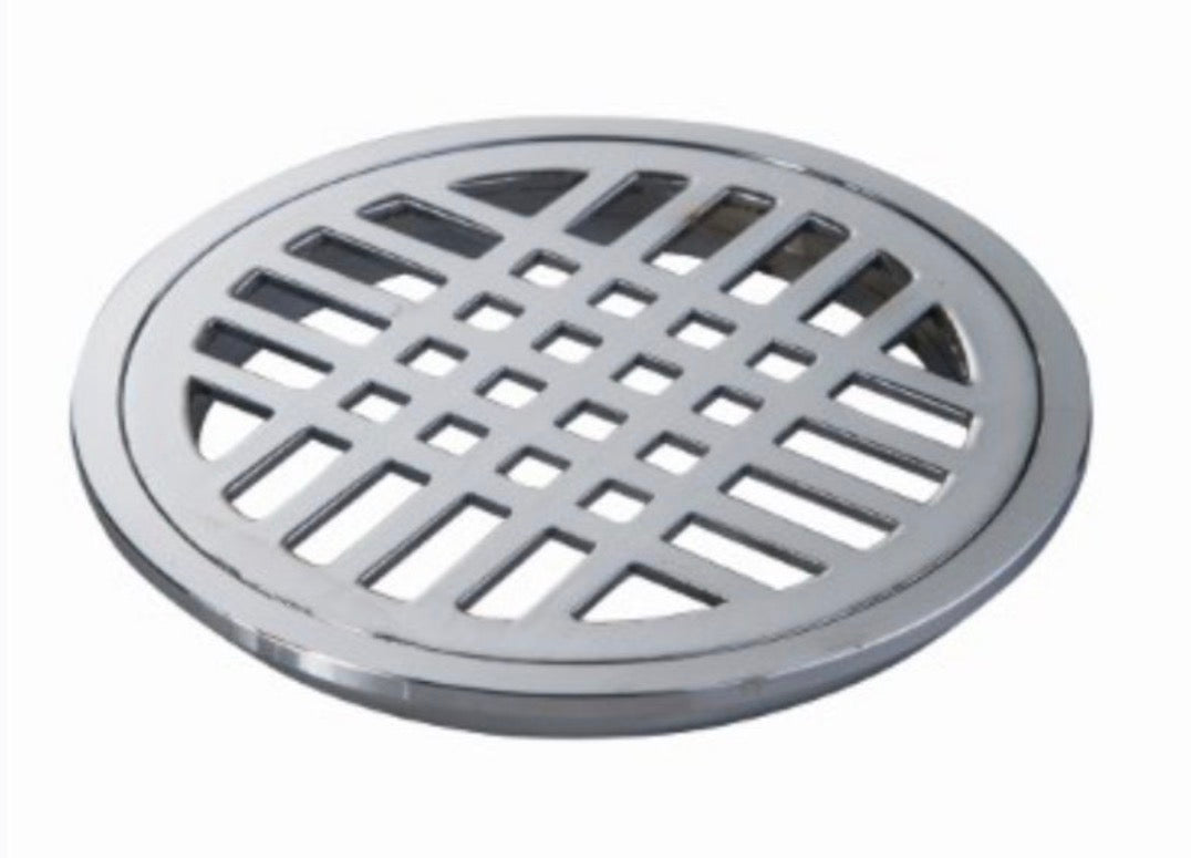 רשת מונחת ללא הברגה 4″ כרום + טבעת עגולה