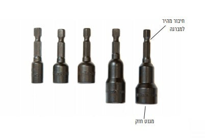 סט 5 בוקסות מגנטיות מקצועי