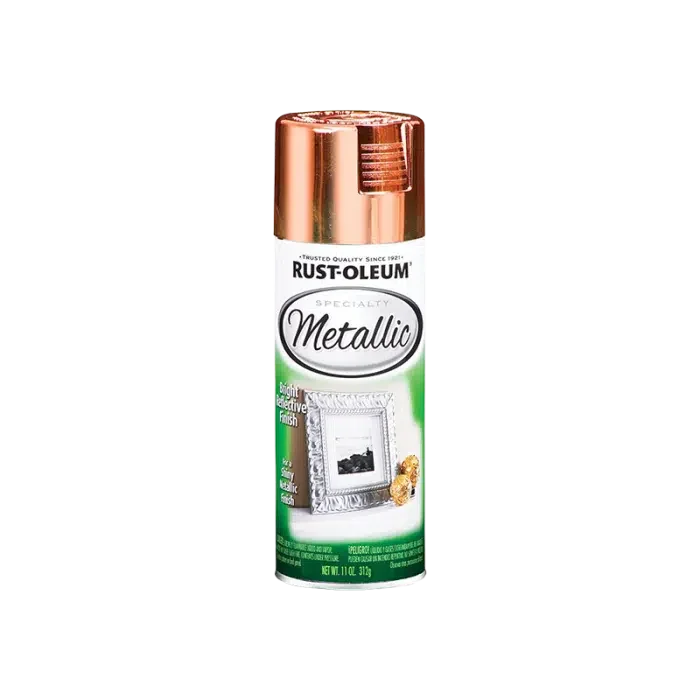 ספריי צבע מטאלי Rust-Oleum 2X – זהב, נחושת, רוז גולד וכסף לצביעה על מתכת, עץ ופלסטיק